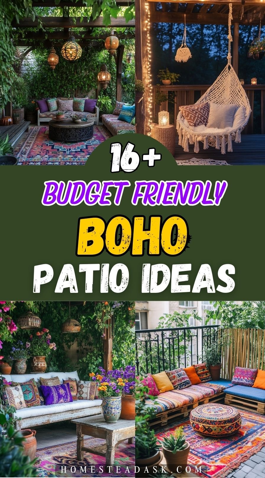 16+ Boho Patio Ideas to Create a Relaxing Outdoor Oasis
