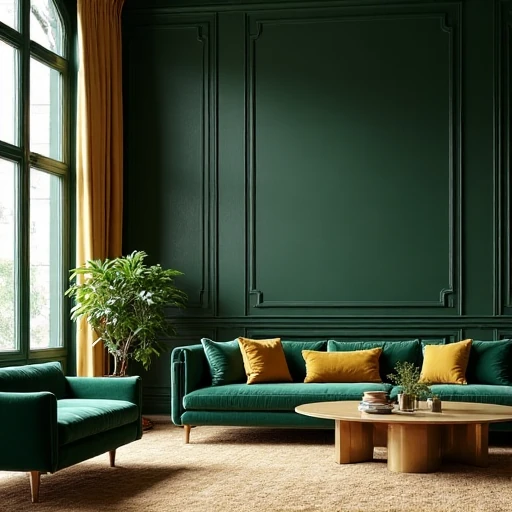 Forest Green and Champagne