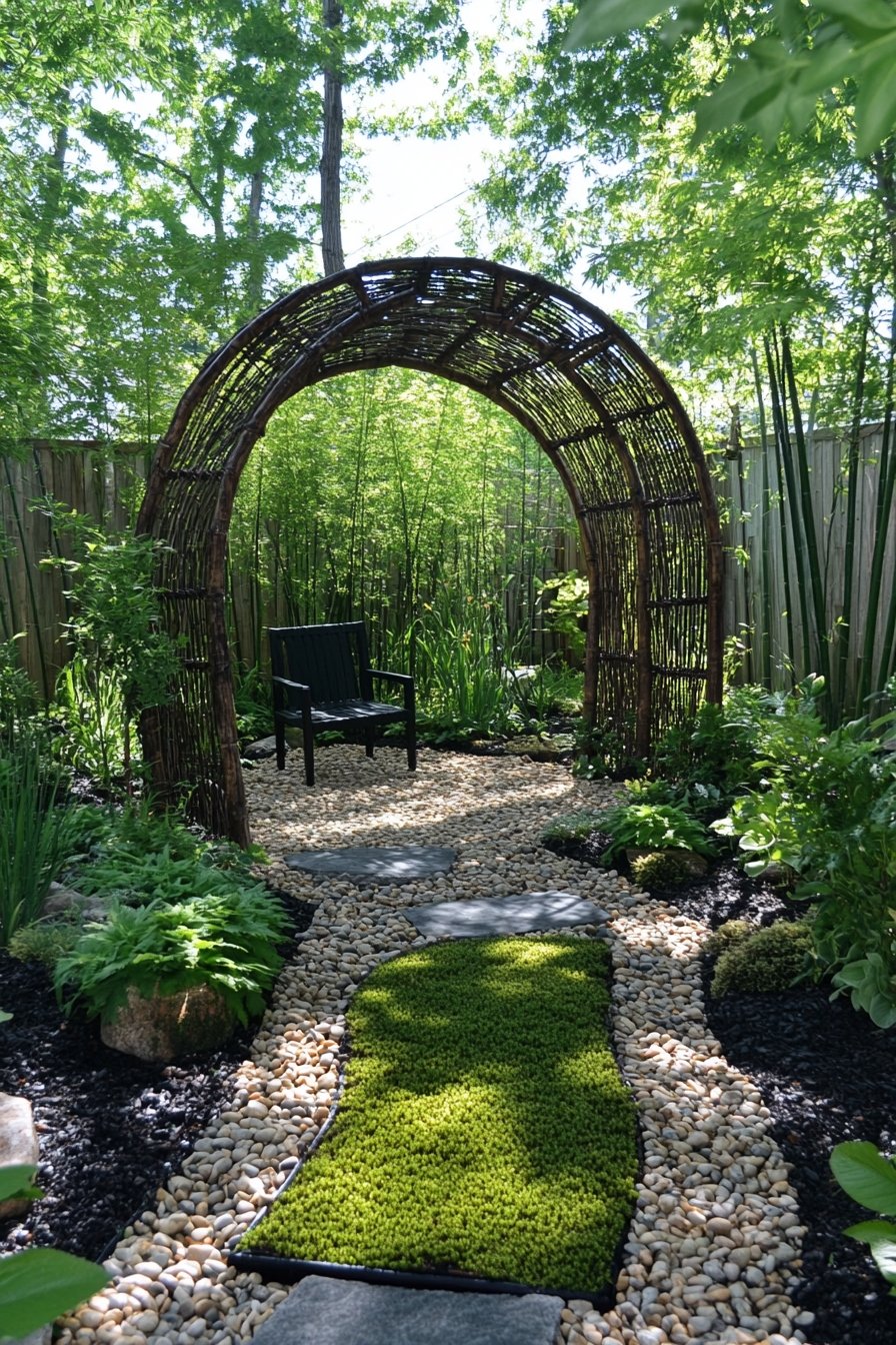 #8. Create a Serene Retreat with a Rustic Garden Arch