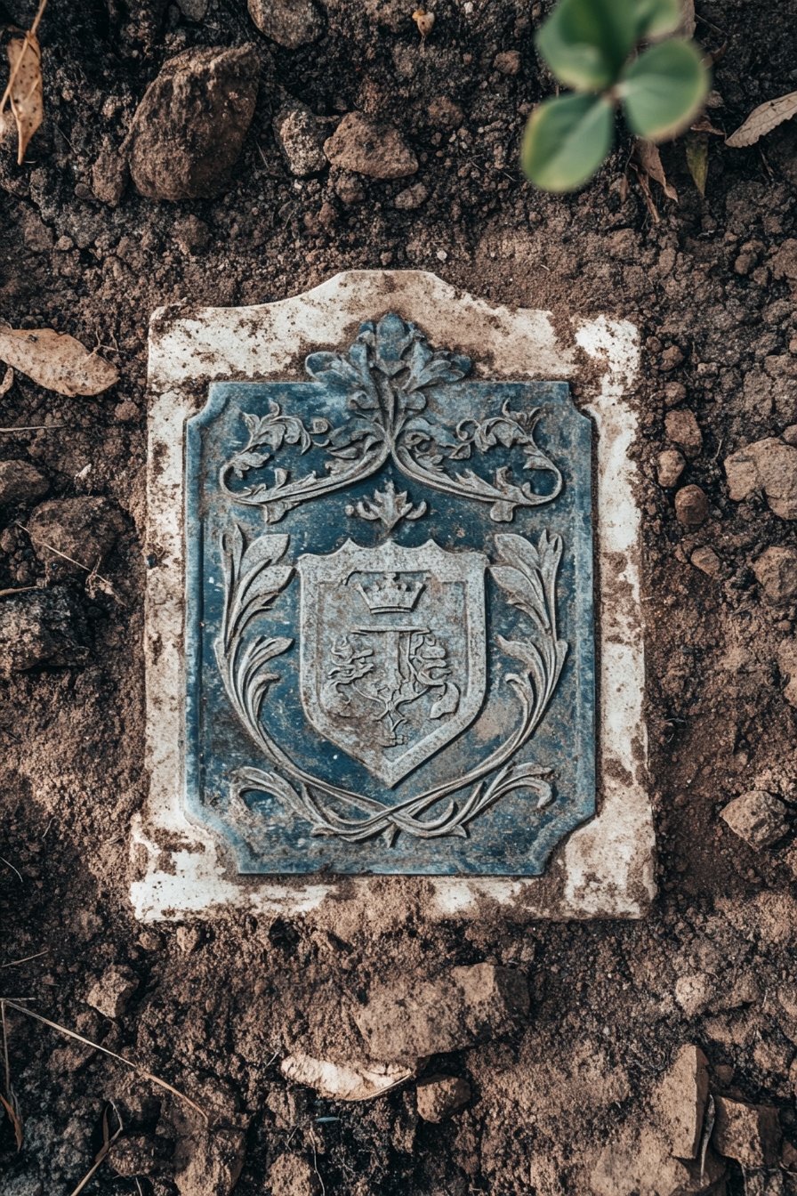 12. Antique Tile Garden Accent