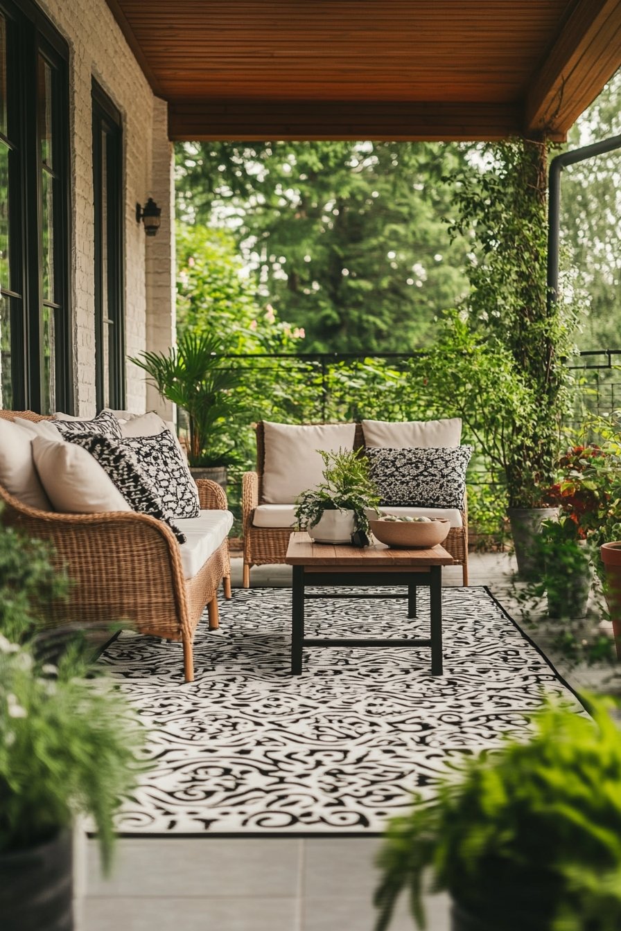 5. Balcony Retreat Blending Comfort and Style