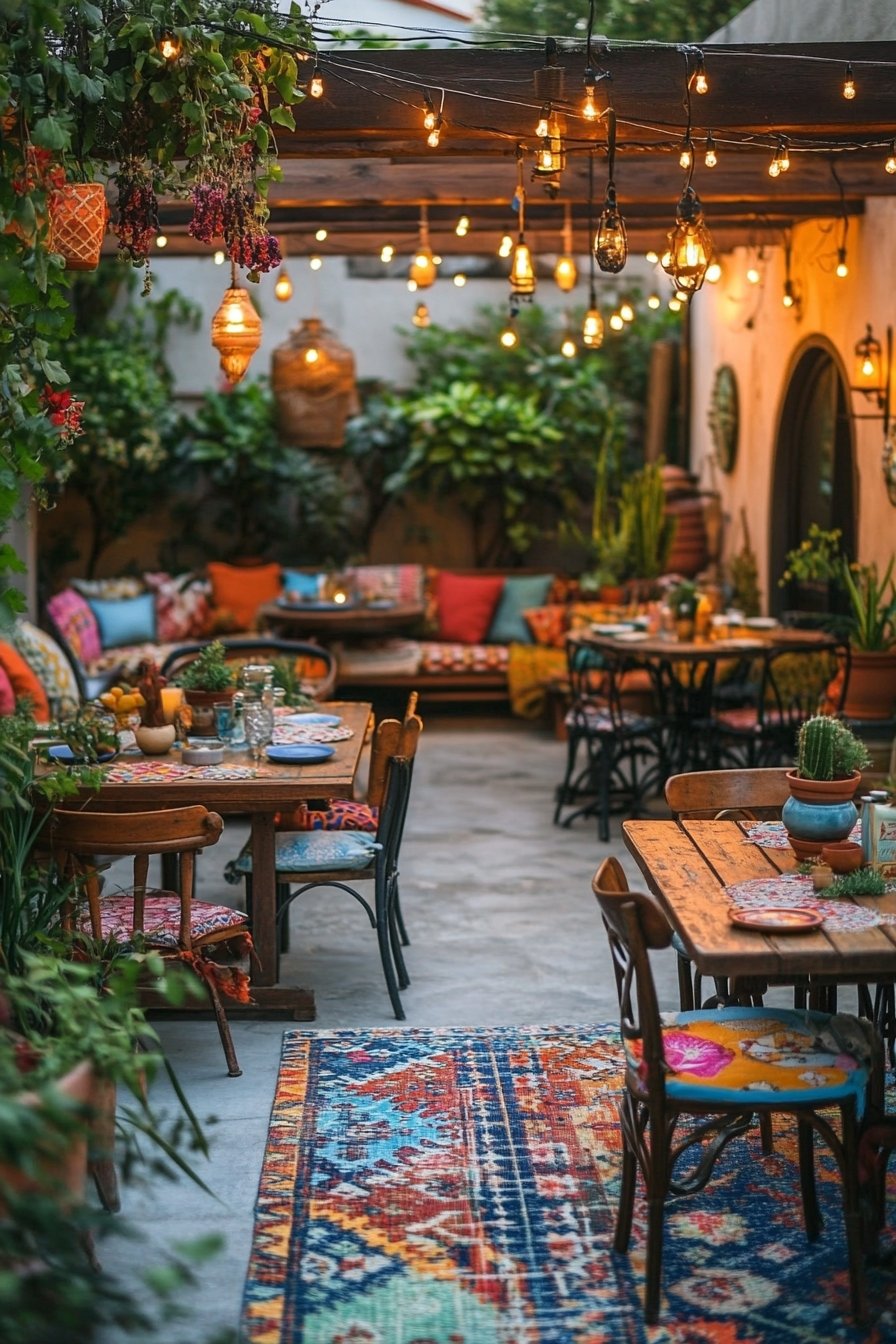 5. An Eclectic Outdoor Dining Retreat