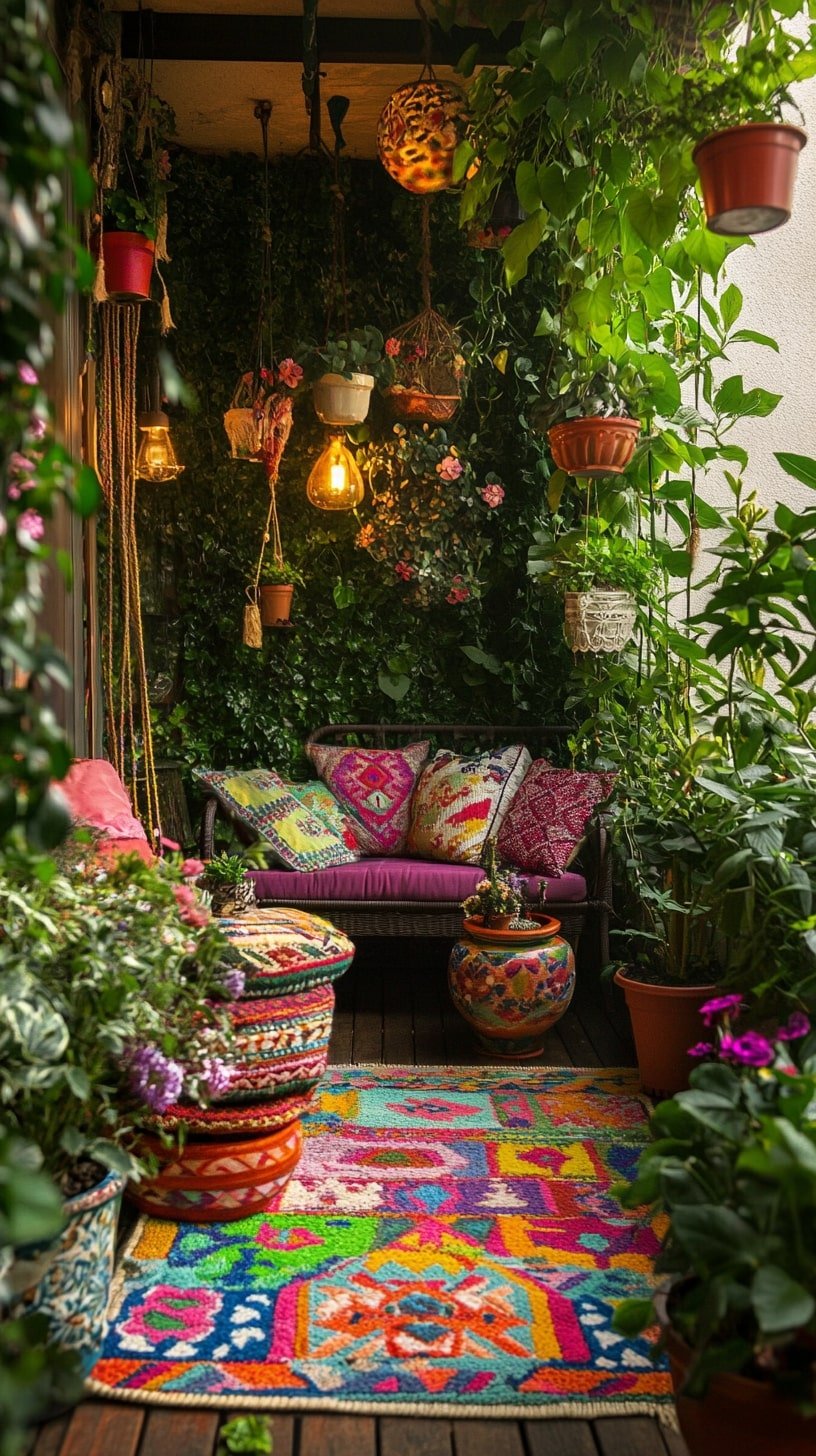 10. Boho-Chic Balcony
