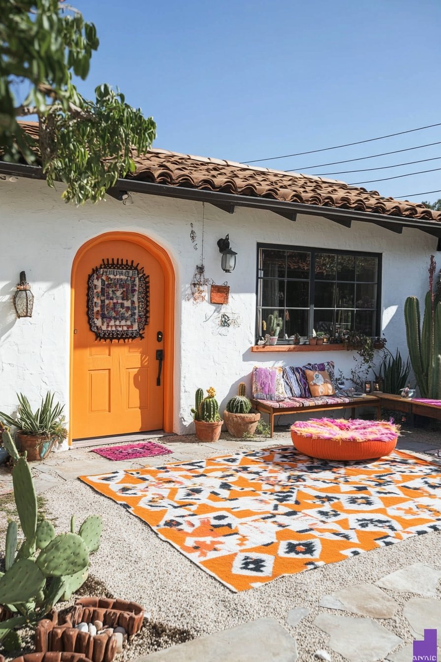 6. Boho colorful textiles