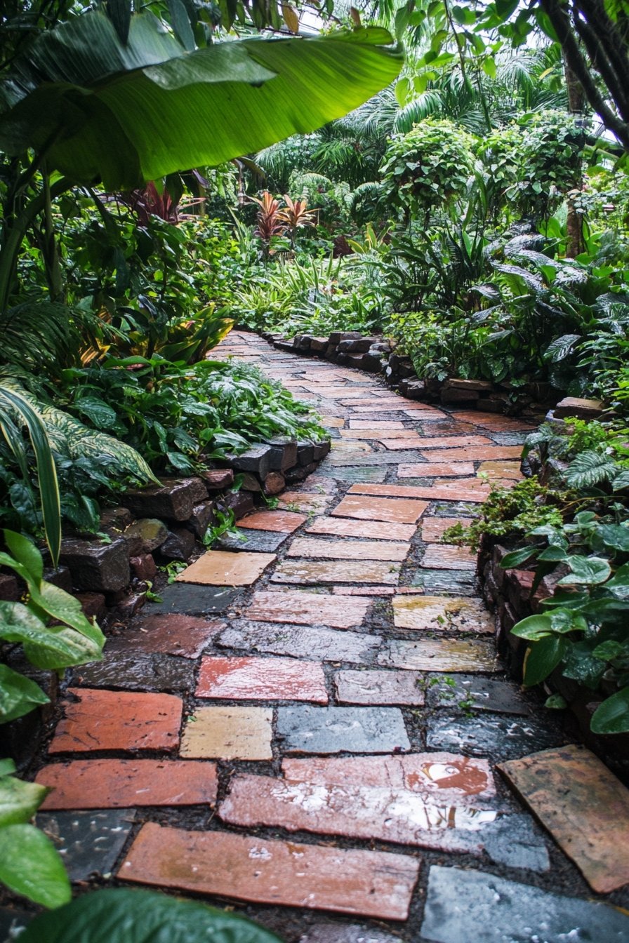 17. Brick Garden Pathway