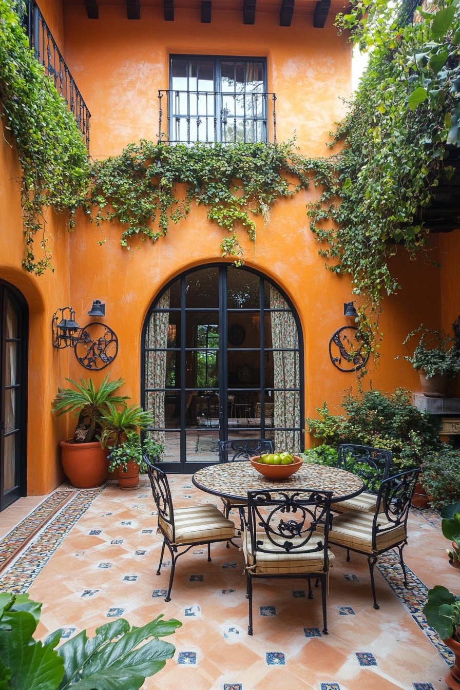 4. Mediterranean Patio with a Vibrant Ambiance