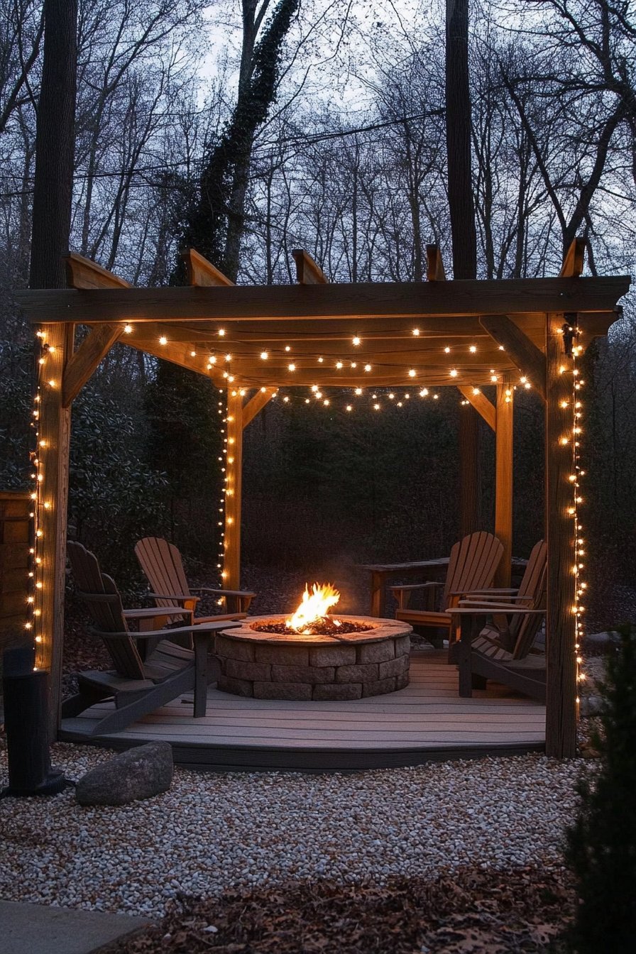 13. Cozy Backyard Fire Pit Retreat