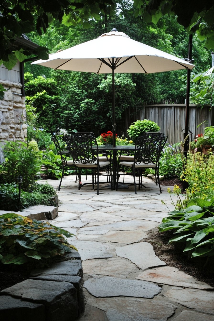 3. Dining Nook Surrounded by Greenery