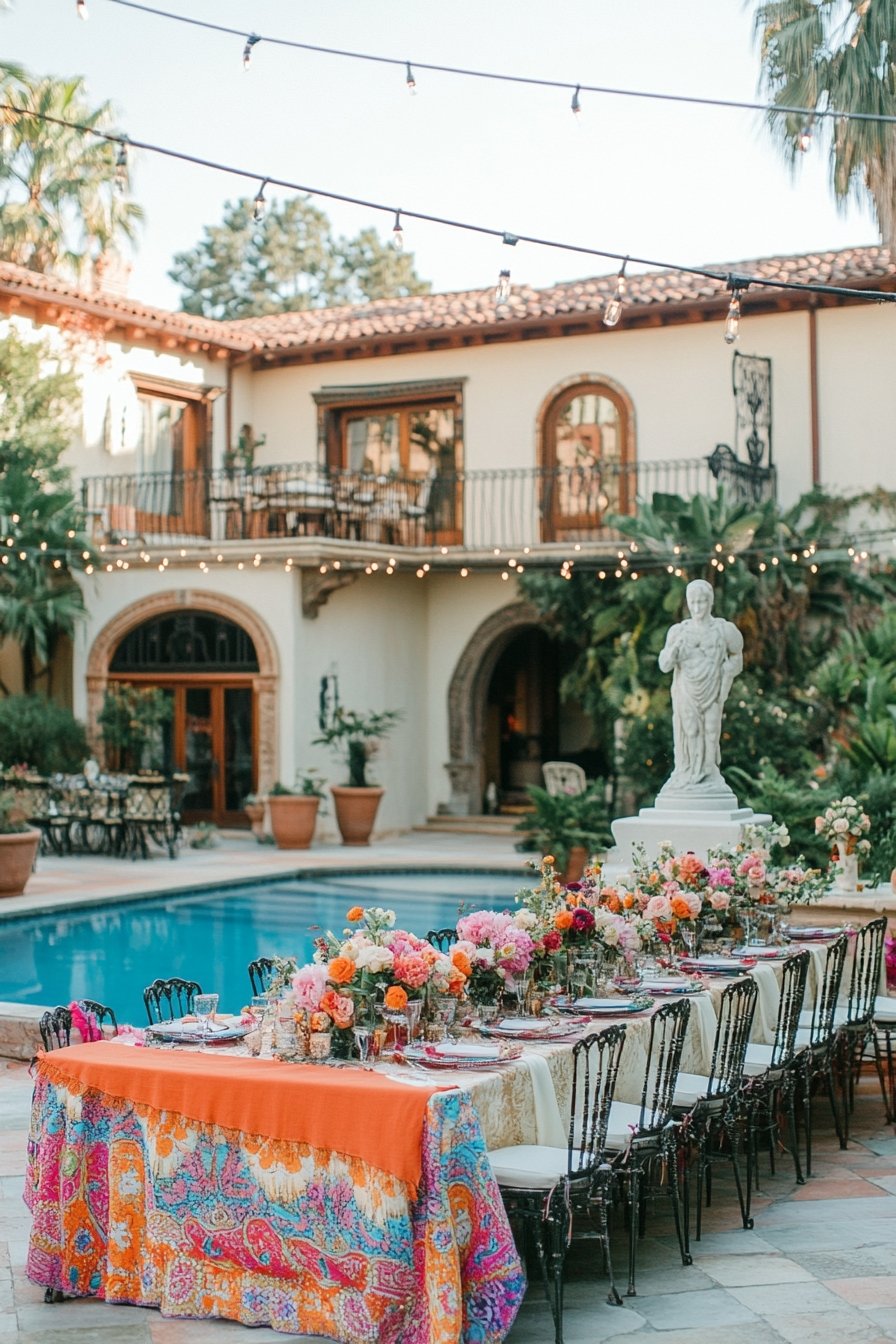 17. Elegant Poolside Dining Experience