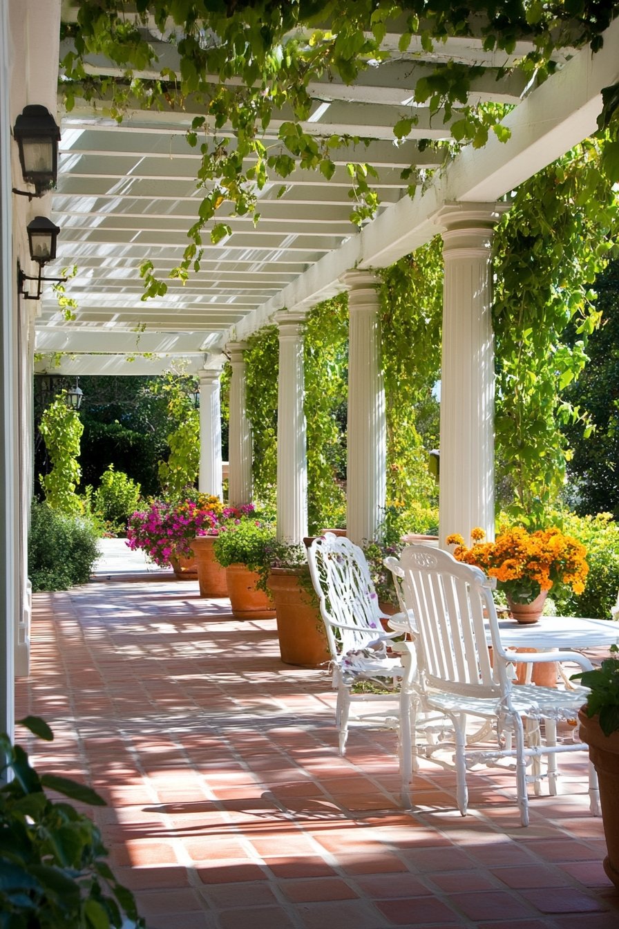 9. Elegant Porch Oasis