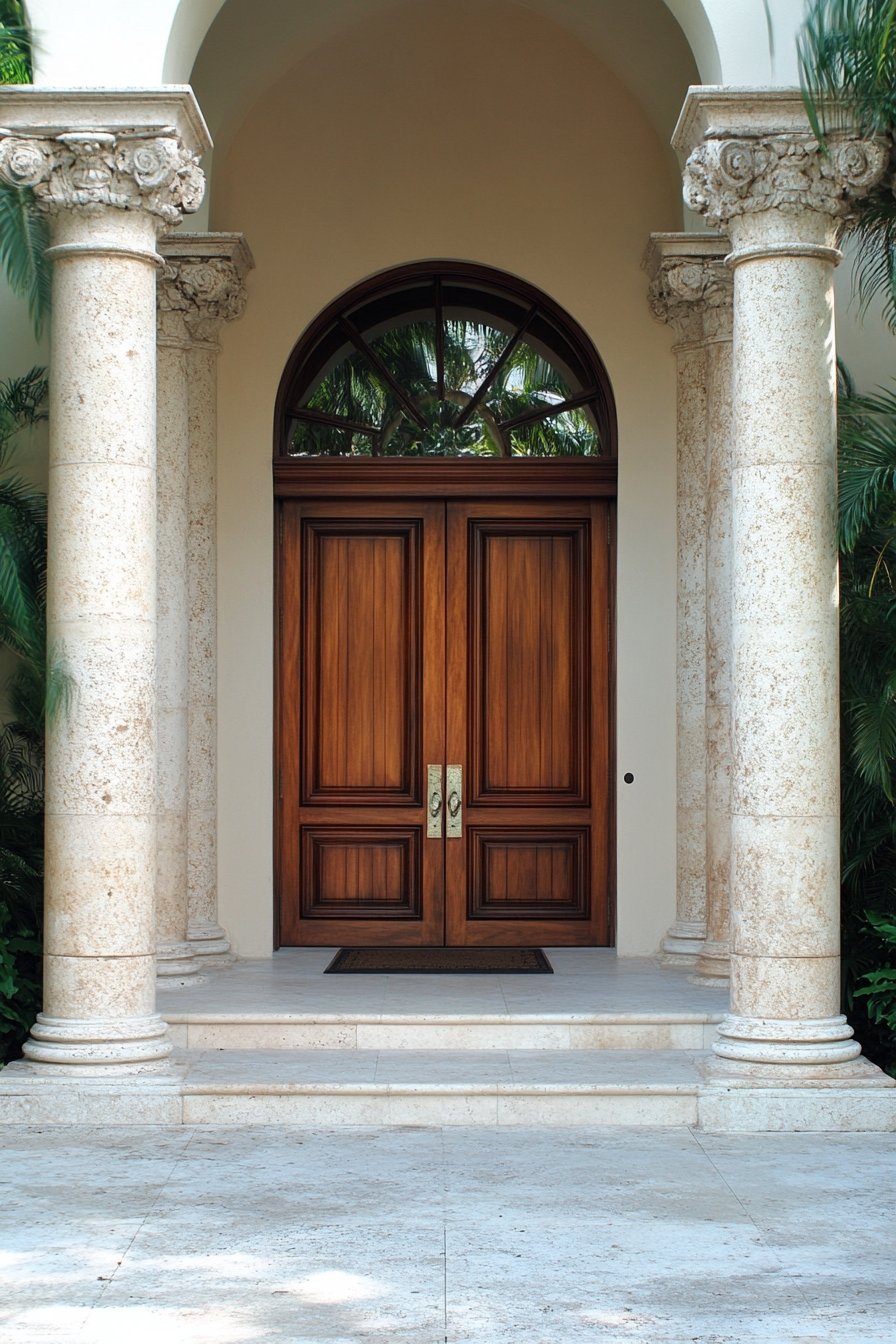4. Entryway with Classic Stone Columns