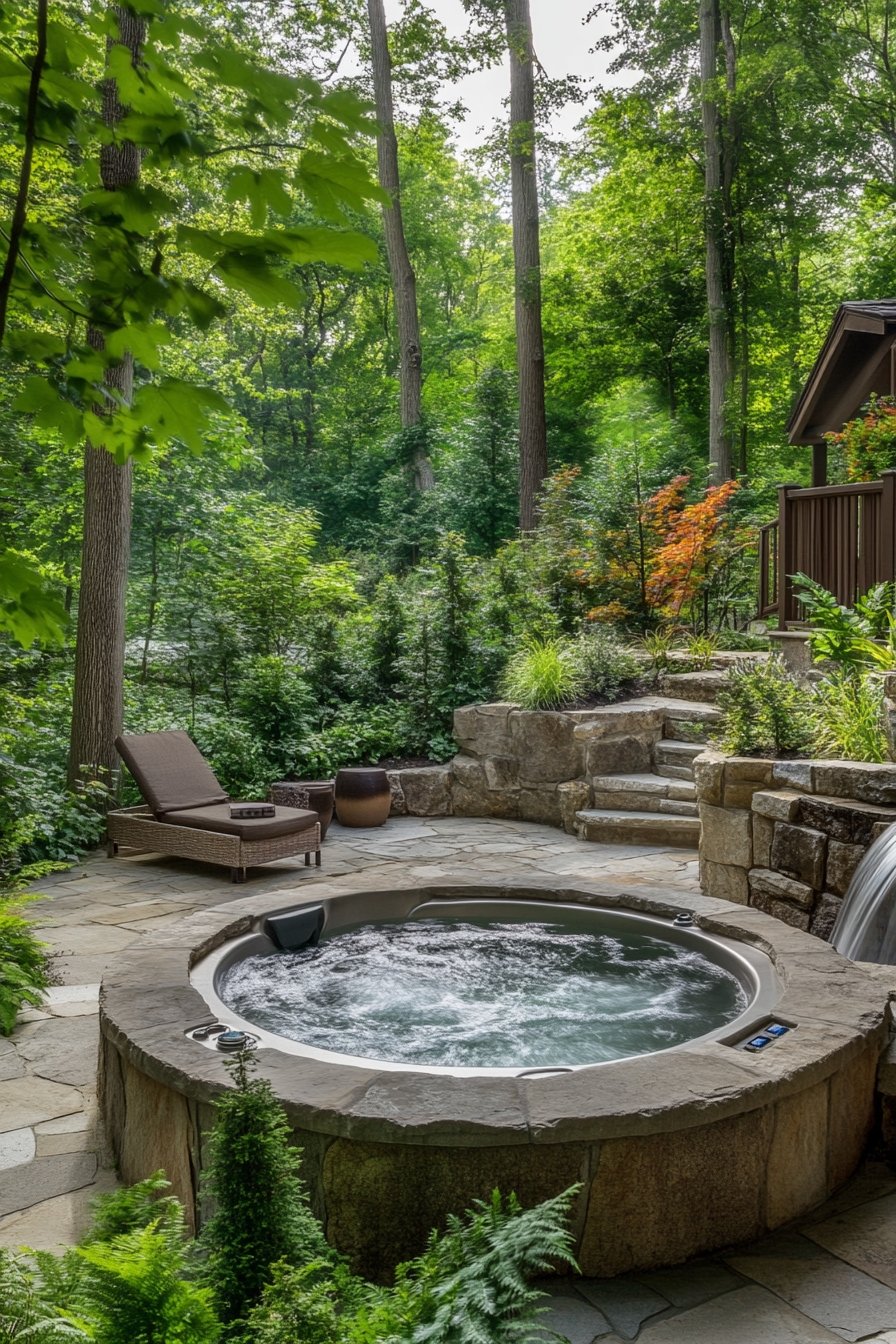 10. Forest Hot Tub Retreat Surround