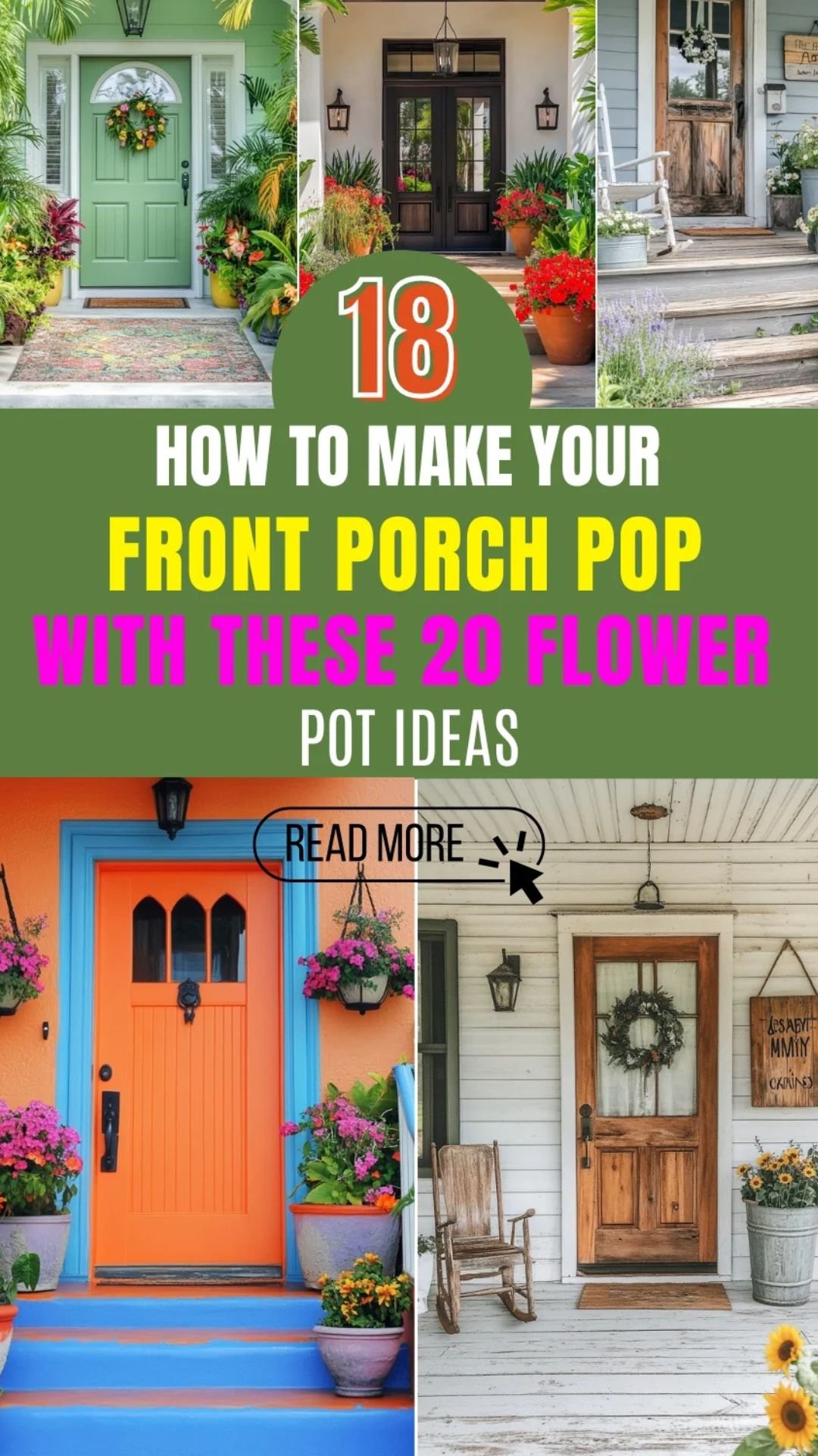 How to Make Your Front Porch Pop with These 18 Flower Pot Ideas