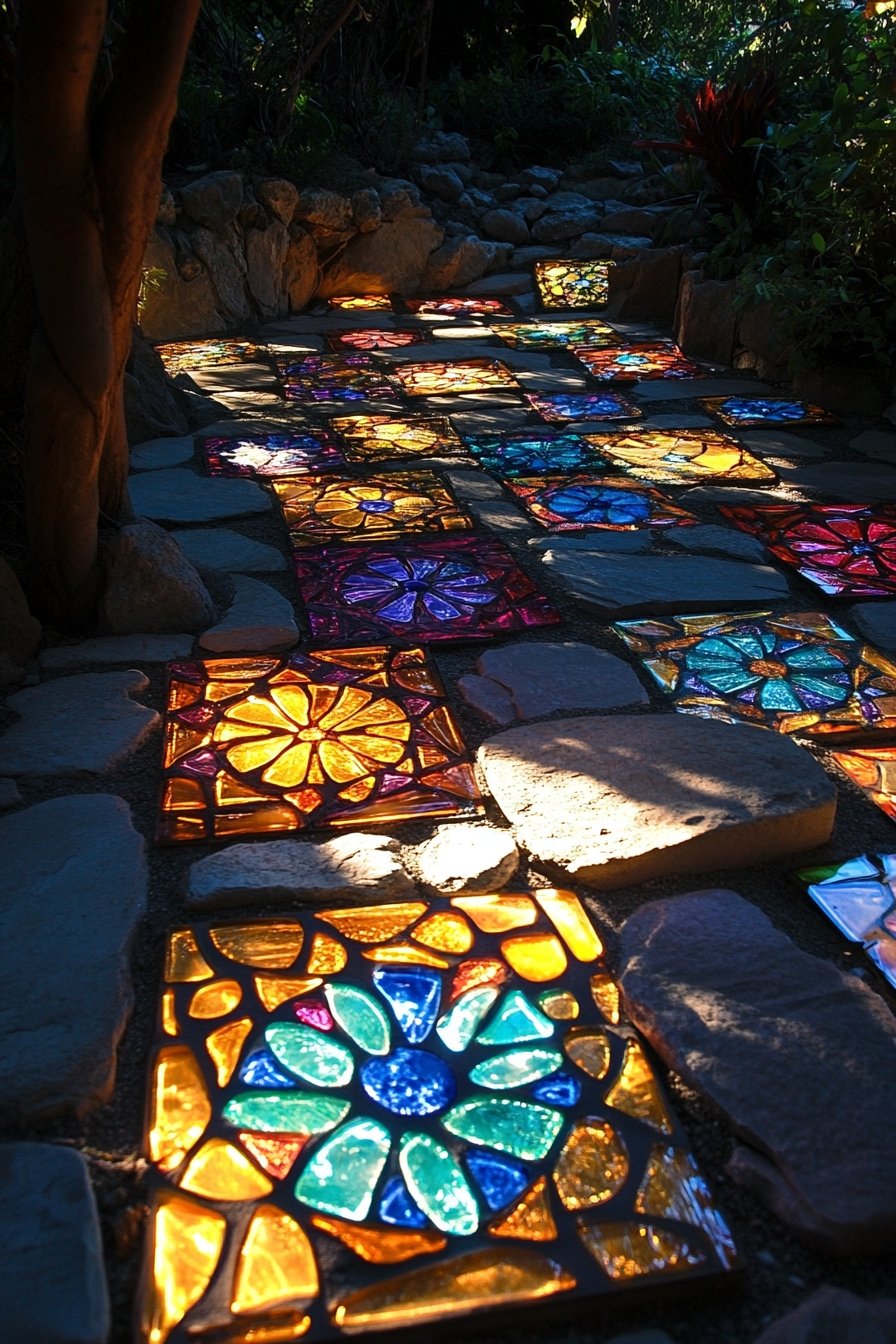 14. Illuminated Stained Glass Pathway