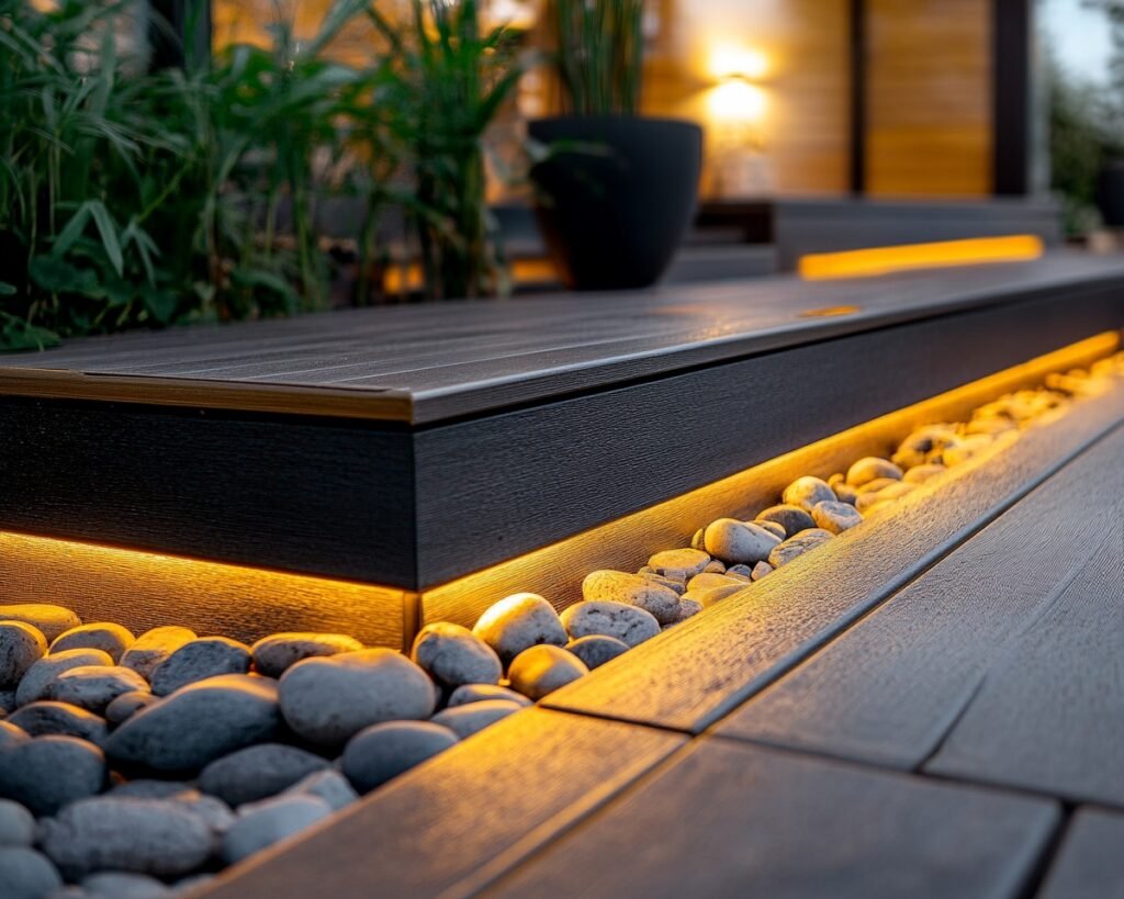 1. Install Under-Rail LED Strip Lights for a Sleek Glow