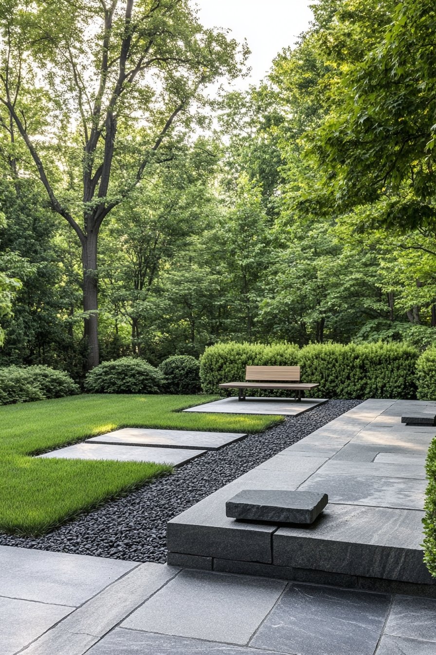 Cozy Landscape Nook with Blooming Pathways