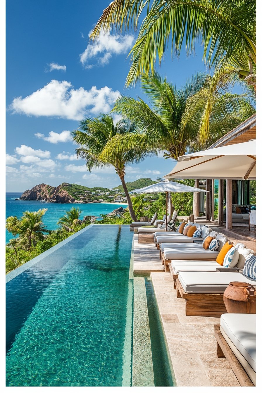 8. Luxury Poolside Lounge with Ocean Views