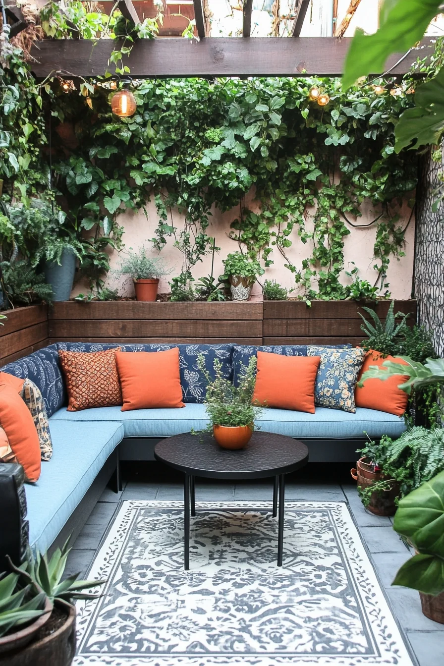 1. Maximize Coziness in a Tiny Patio Oasis