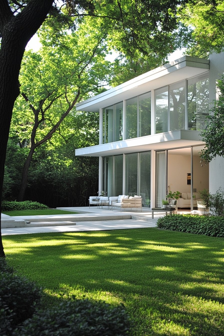 Minimalist Front Yard with Open Green Spaces
