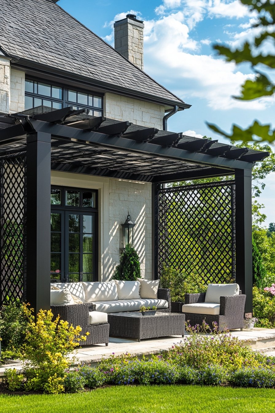 2. Modern Pergola Charm