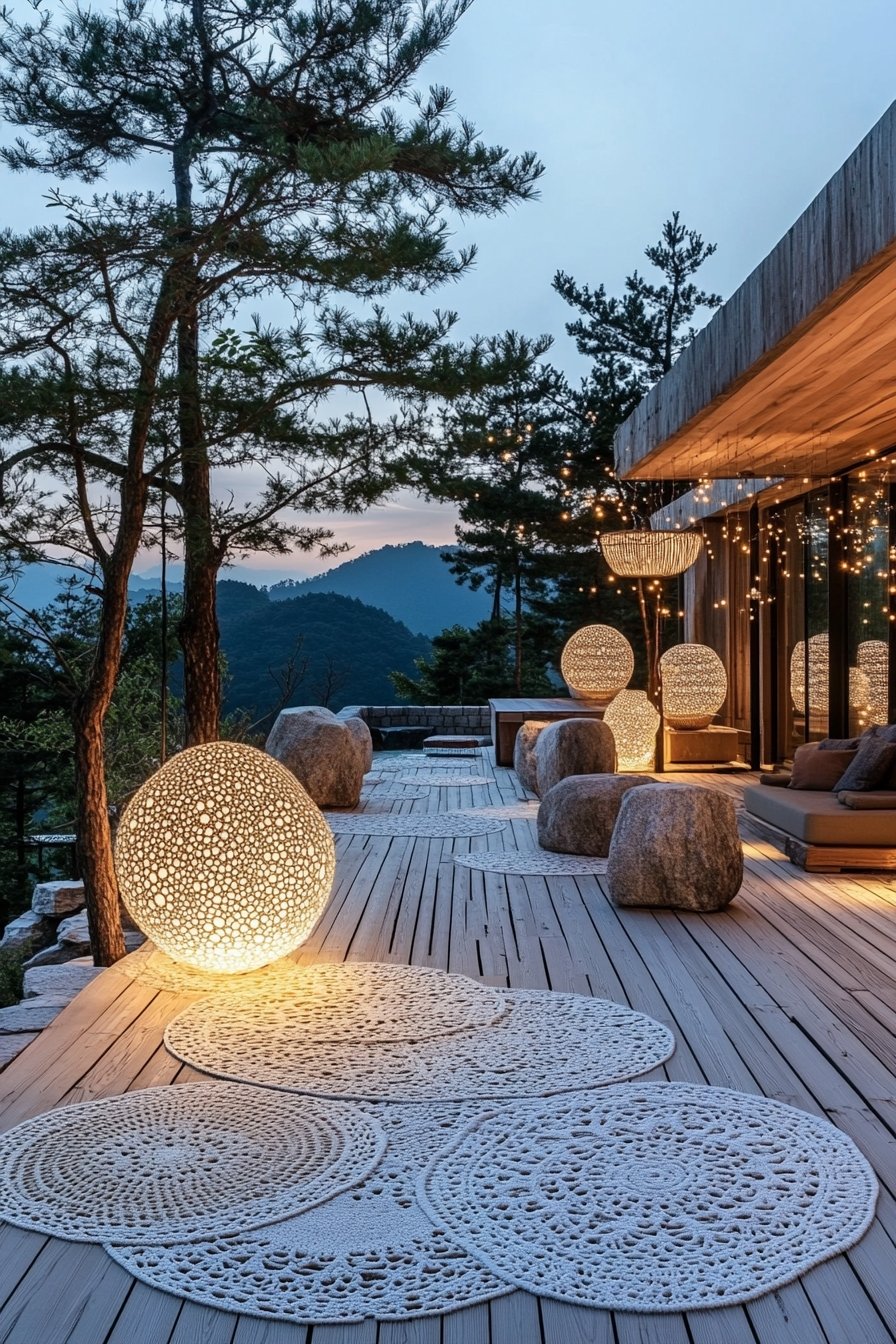 3. Mountain Retreat with Soft Glow Lighting