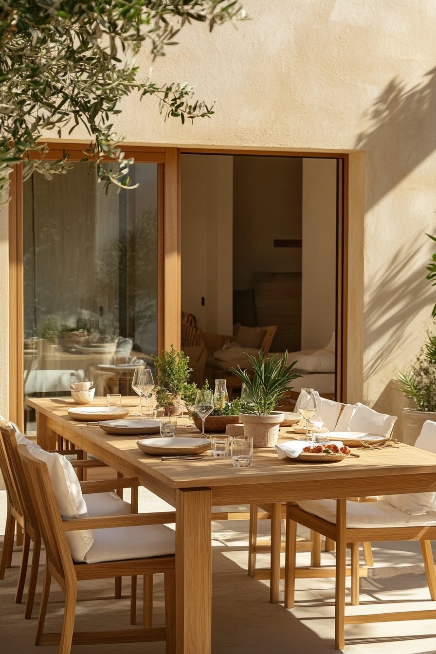 11. A Minimalist Patio with Organic Textures