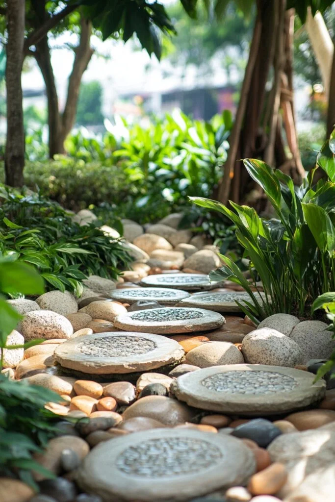 Pebble Pathway Zen Garden