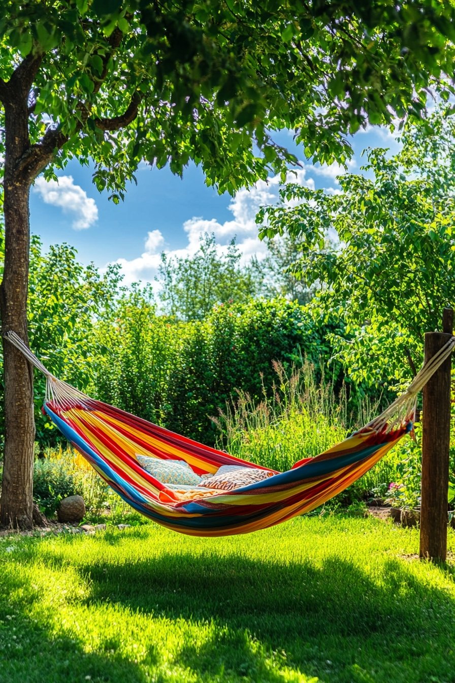 14. Relaxing Backyard Hammock Retreat