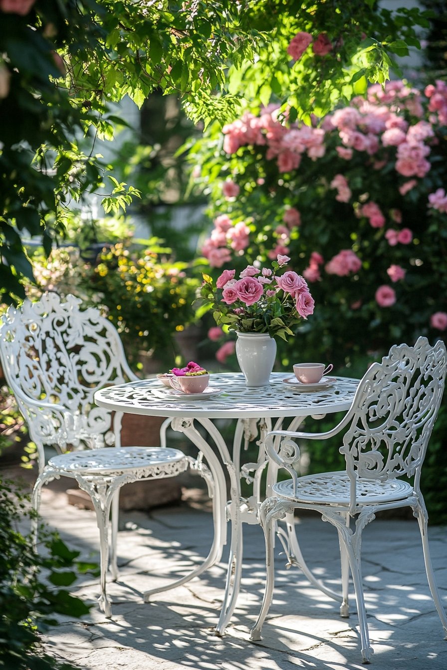 10. Classic European-Inspired Garden Dining