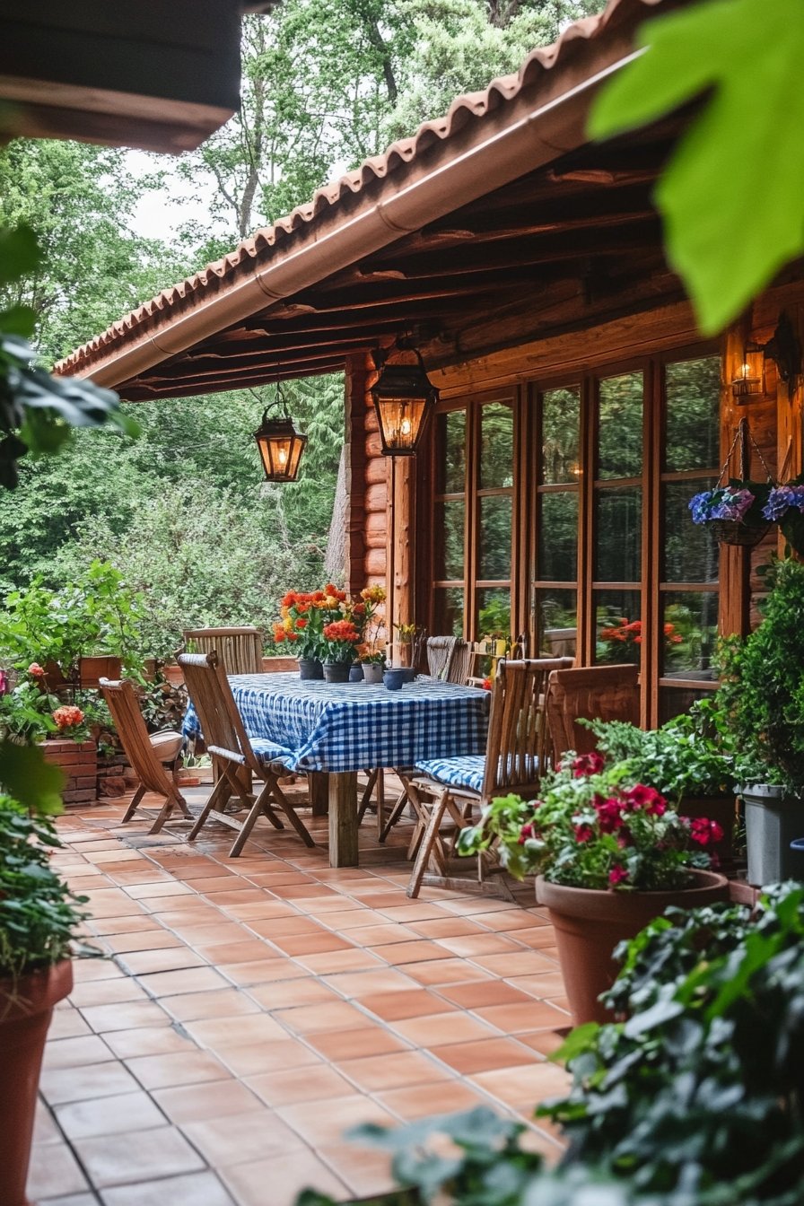 20. A Rustic Alfresco Dining Experience
