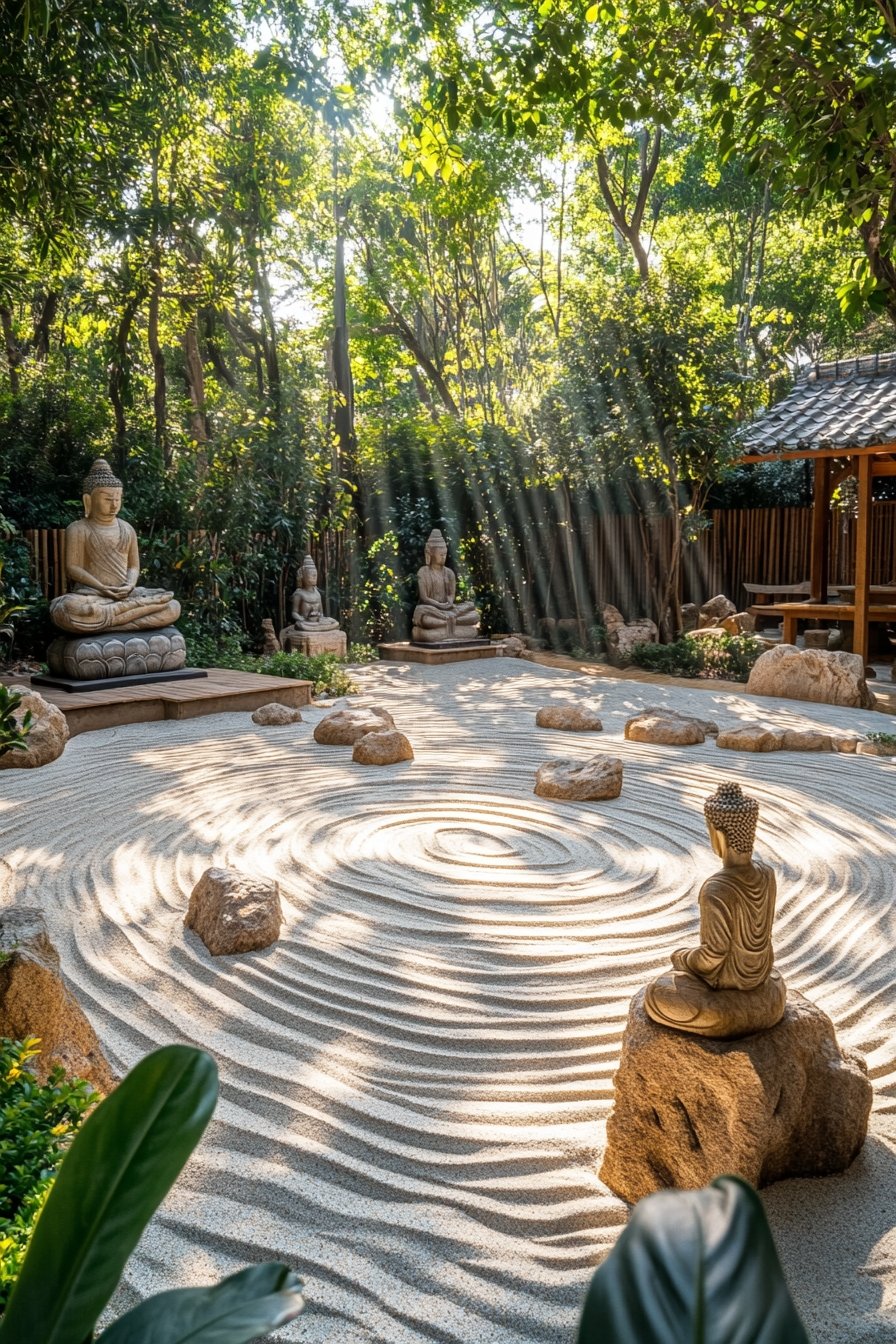 4. Serene Zen Sand Garden