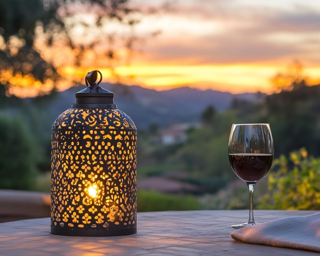 20. Set the Scene with a Decorative Lantern for Sunset Deck Moments