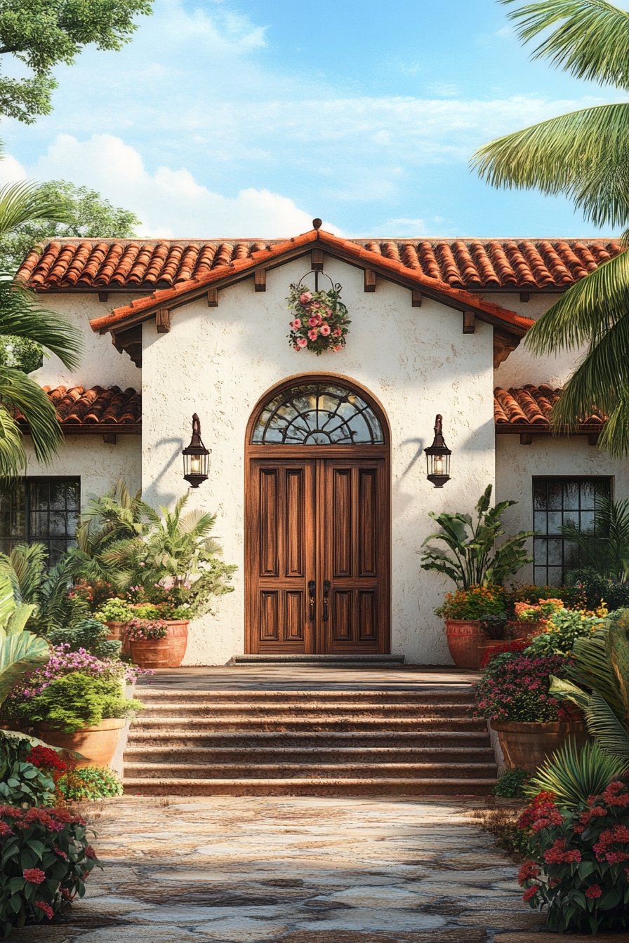 1. Spanish-Inspired Outdoor Entryway