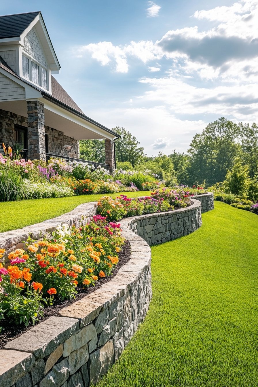 19. Stunning Landscape Highlighting Curved Stone