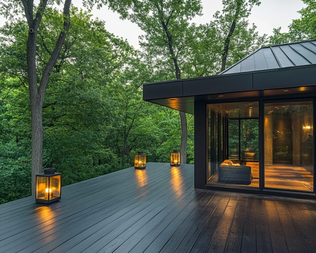 12. Style Your Deck with Lantern Accents for Evening Charm