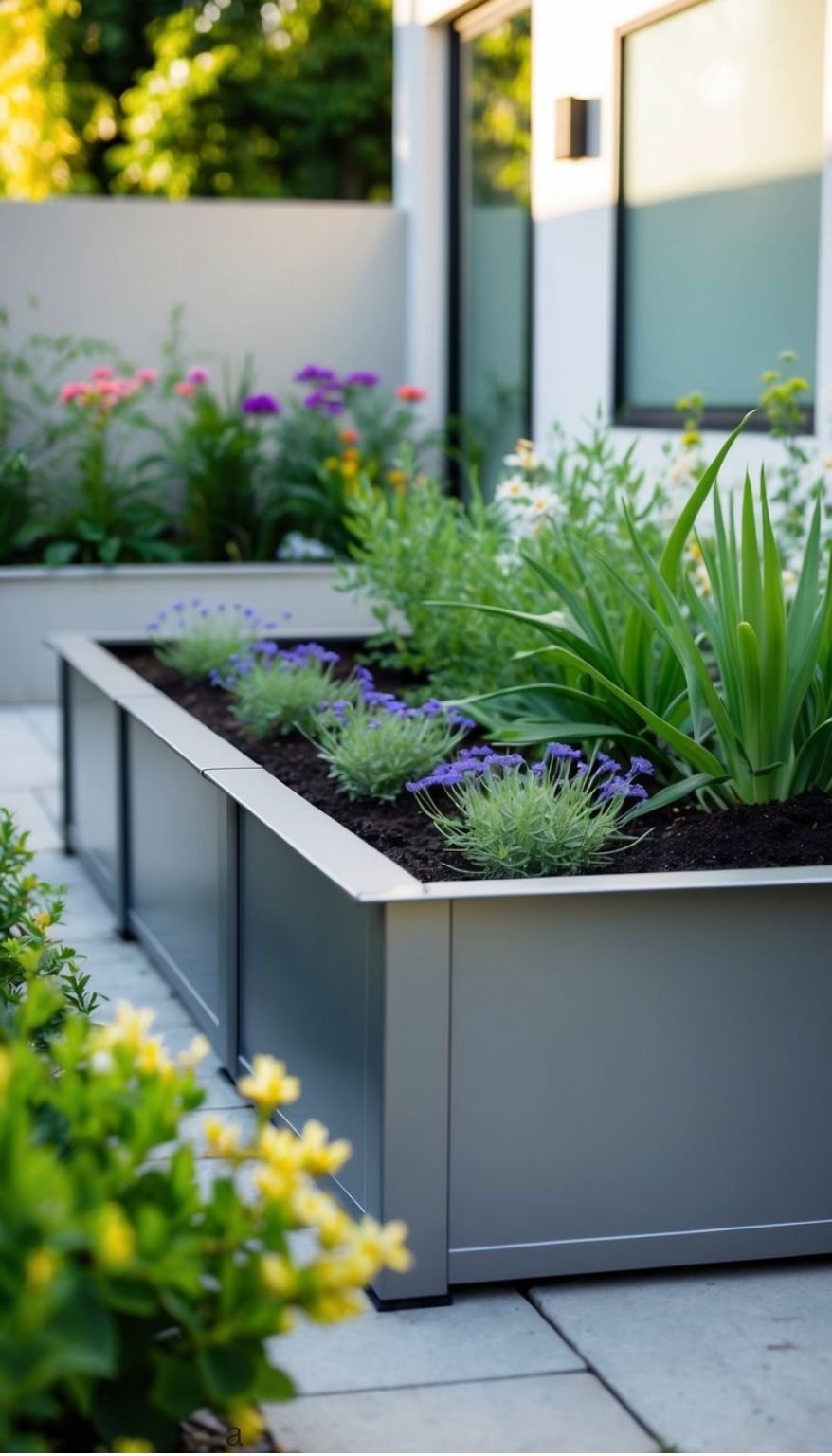 6. Stylish Steel Raised Garden Bed By Formboss