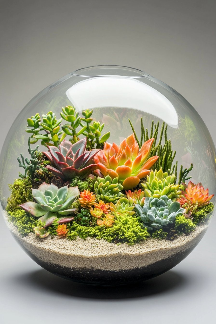 16. Oasis in a Glass Terrarium