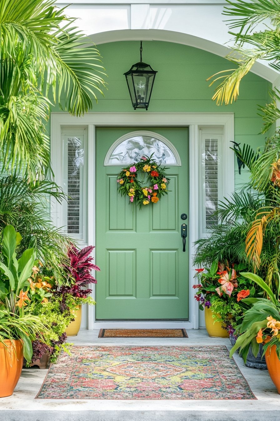 14. Tropical Entrance Enhanced by Lush Greenery