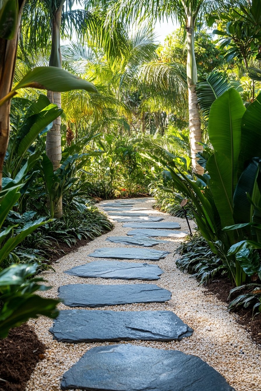 9. Tropical Pathway Natural Stone Steps
