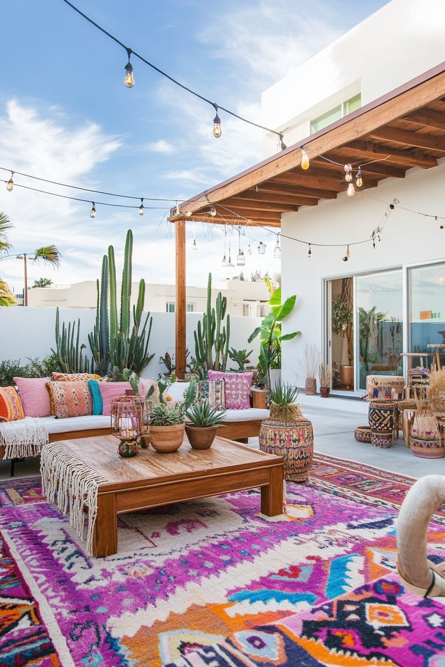 3. Vibrant Boho Patio Escape