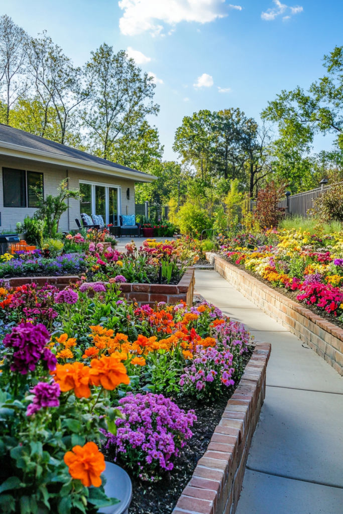 8) Vibrant Flower Beds