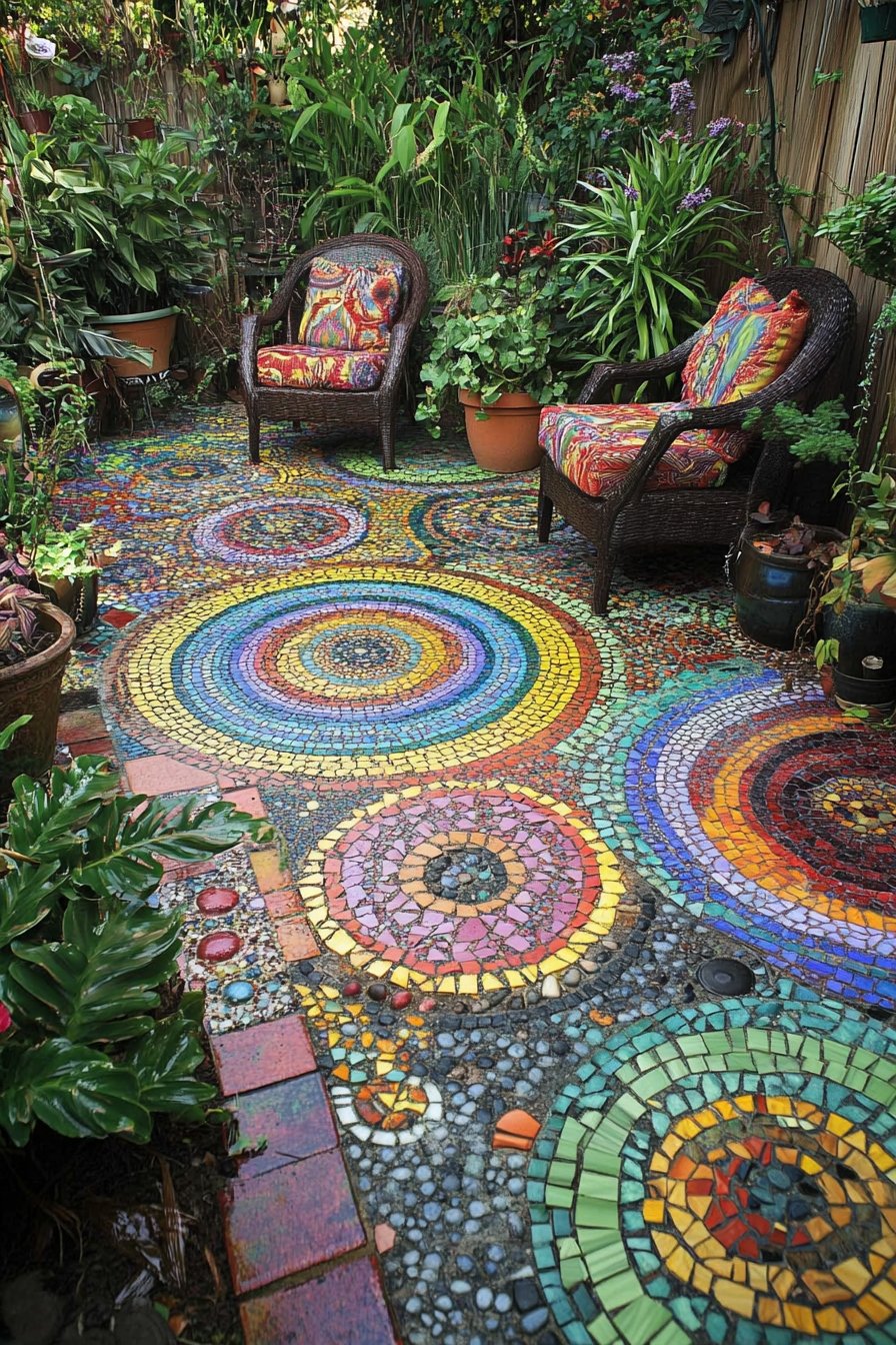 4. Vibrant Mosaic tiles