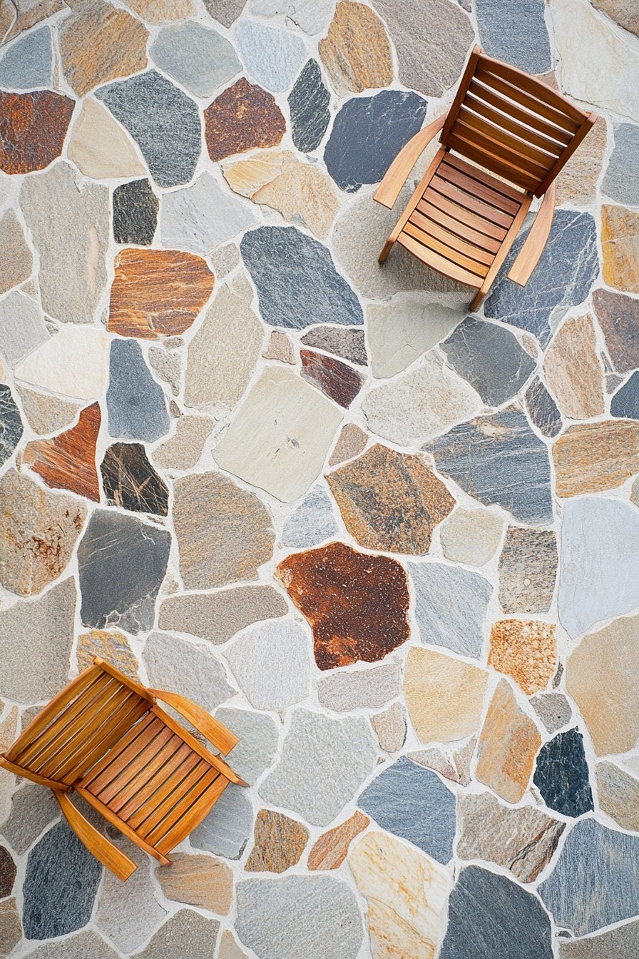 9. Add Character to Your Patio With a Vibrant Stone Mosaic