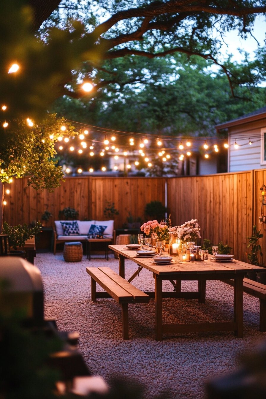 1. Candlelit Dining for a Relaxing Backyard Escape
