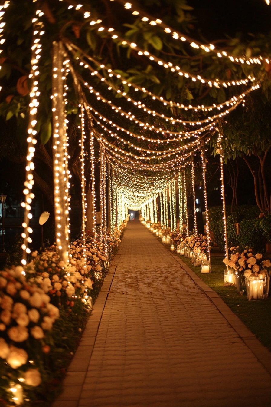 10. Tunnel of Glowing Fairy Lights