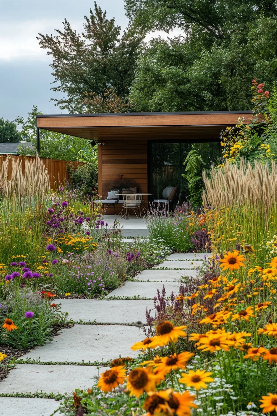 Vibrant Wildflower Pathway