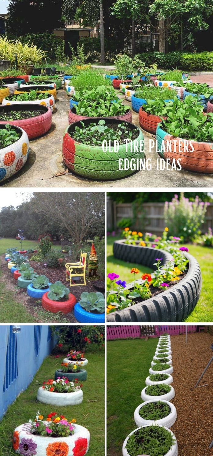 4) Tire Planters