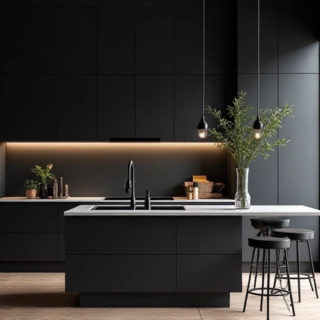 14. Black Accent Wall