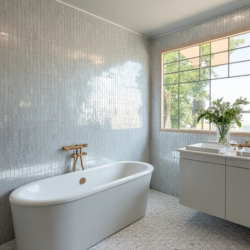 20. Ceiling-to-Floor Glass Tiles