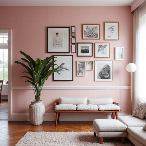 20. Curated Gallery Wall on Pink